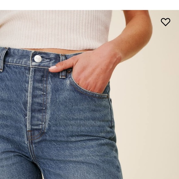 Reformation Hanna Slouch Mid Rise Straight NWT - Picture 4 of 8